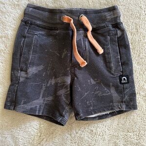 Rags Brand Kids Gray Shorts with Orange Drawstring